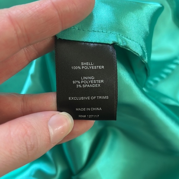 Badgley Mischka for Cache formal gown one shoulder teal turquoise aqua NWT👗 - Picture 11 of 16